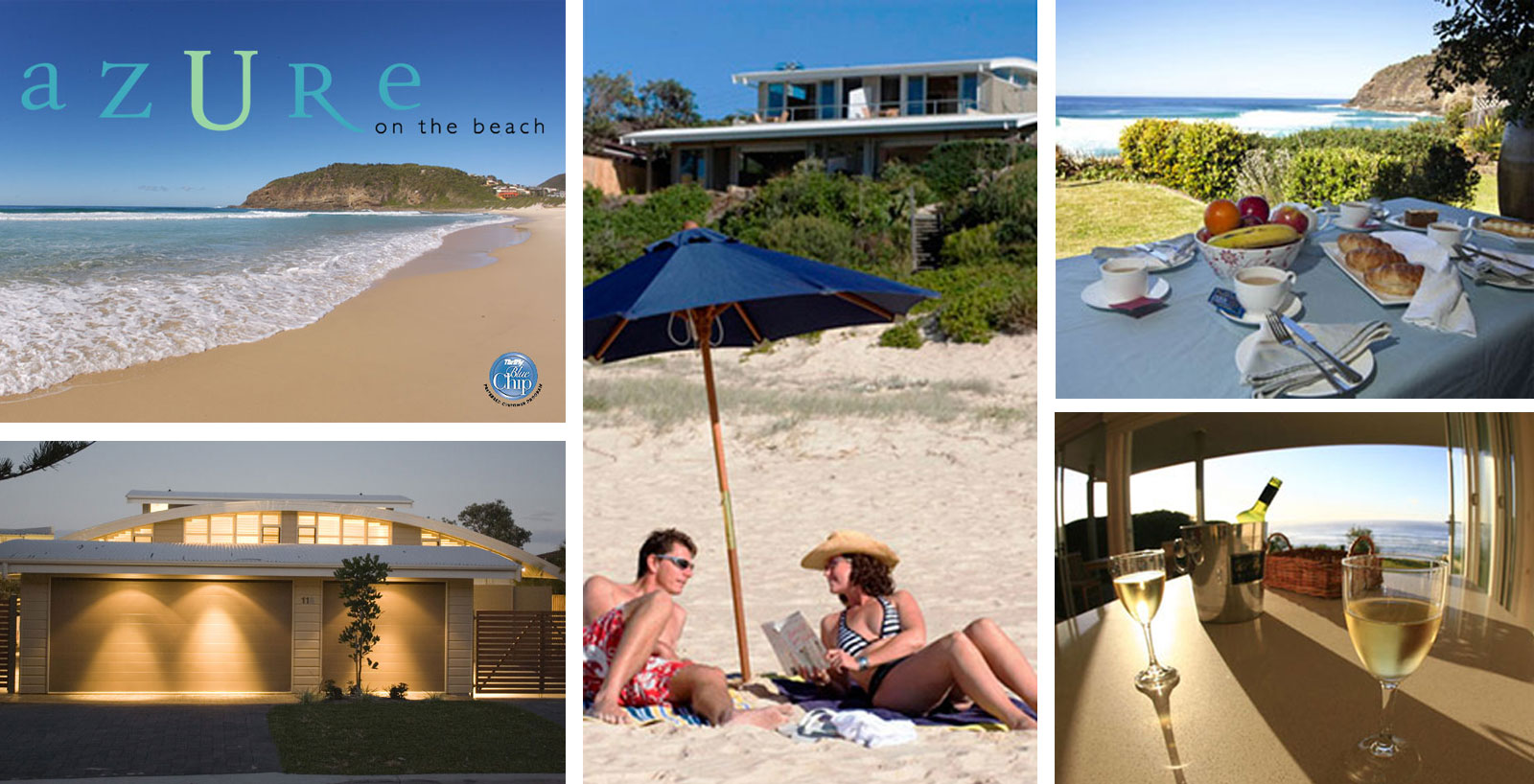 Image montage of Azure on the Beach
